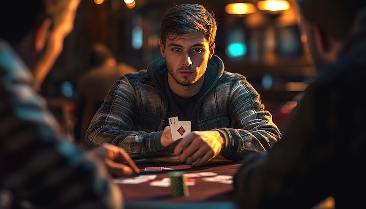 Suasana permainan blackjack live dengan dealer dan UI interaktif